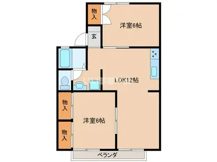 ファーストコーポ八千代(2DK/1階)の間取り写真