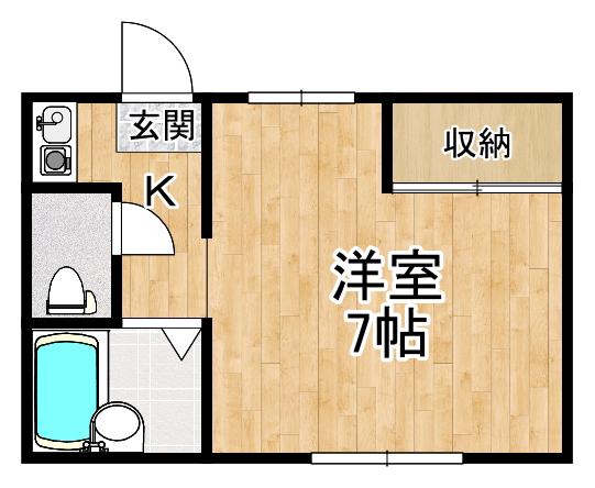 暁21 0号館(1K/2階)の間取り写真