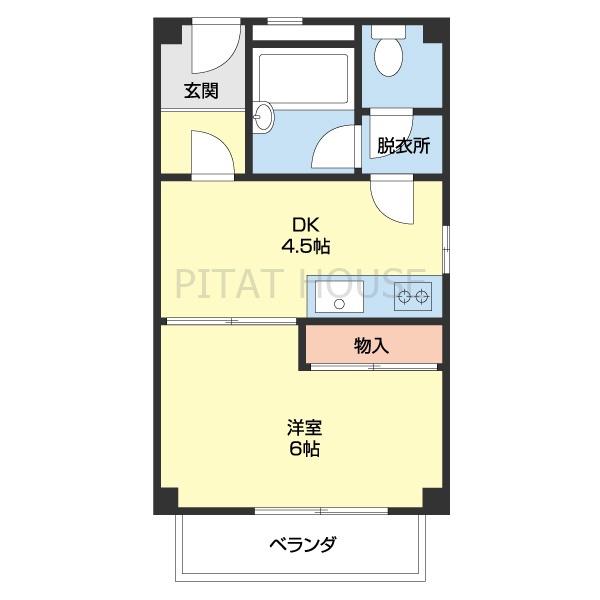 シャンティイ和歌浦(1DK/3階)の間取り写真