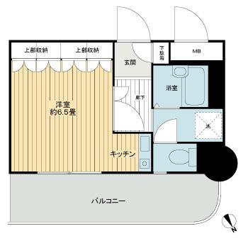 ライオンズマンション東町(ワンルーム/3階)の間取り写真