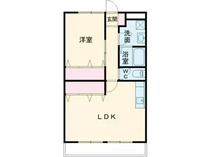 パストラルヒルズ(1LDK/2階)の間取り写真