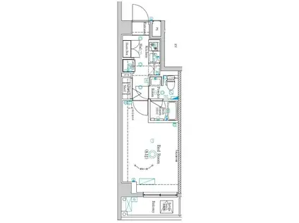 ラフィスタ西荻窪(1K/5階)の間取り写真