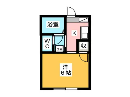 レジデンス626(1K/2階)の間取り写真