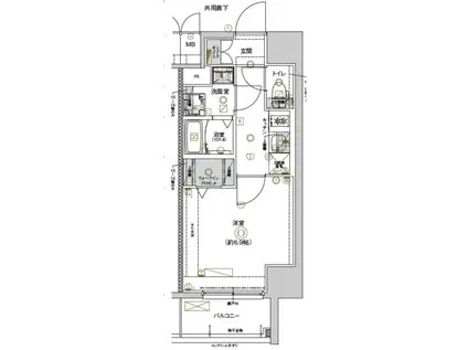 CREST TAPP黒川(1K/2階)の間取り写真
