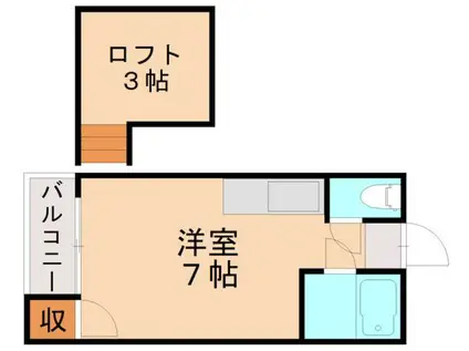 VALUE皇后崎(ワンルーム/2階)の間取り写真