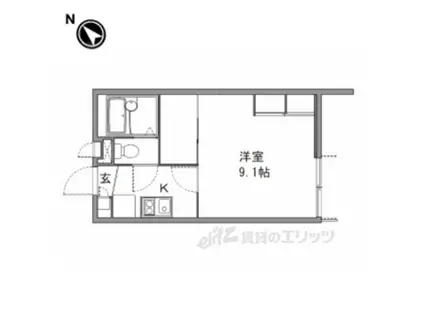 レオパレス星田2(1K/1階)の間取り写真