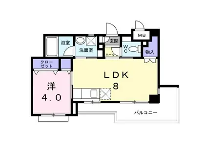 エムステージ藤崎宮(1LDK/3階)の間取り写真