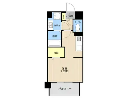 LIBTH新水前寺(ワンルーム/2階)の間取り写真