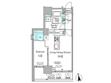 ミリアレジデンス新宿御苑I(1LDK/12階)の間取り写真