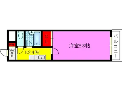 プリムローズ(1K/5階)の間取り写真