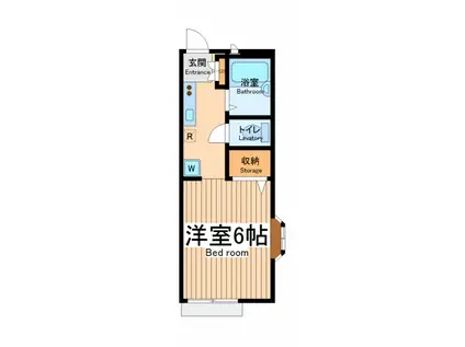 ハーネアキ(1K/1階)の間取り写真