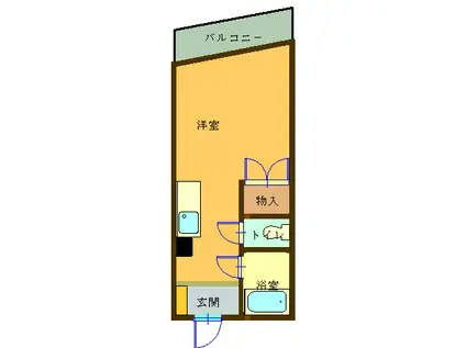 ACハイム小倉I(ワンルーム/2階)の間取り写真