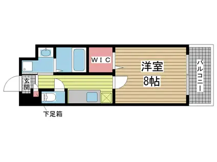 ツルトスコII番館(1K/1階)の間取り写真