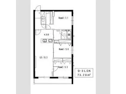 ディア東札幌(3LDK/4階)の間取り写真