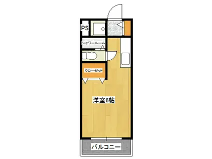 プリモタウン(ワンルーム/3階)の間取り写真