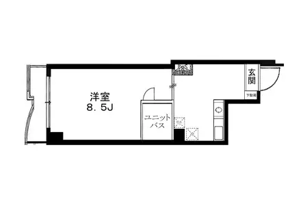 ベルハウス元町(1K/3階)の間取り写真