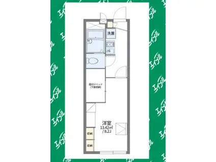 レオパレス古茂(1K/2階)の間取り写真