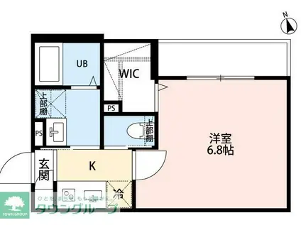 ROBOT HOME 南橋本II(1K/3階)の間取り写真