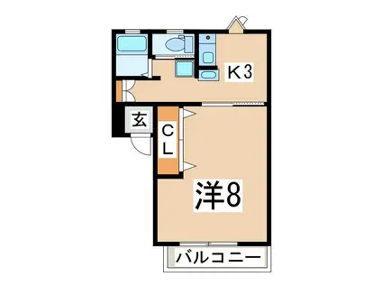 メゾンヤマト本町(1K/4階)の間取り写真