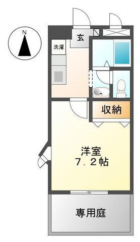 エスポアタカスギ(1K/1階)の間取り写真