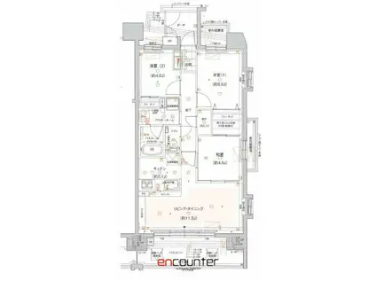 ガーラ・レジデンス川崎南幸町(3LDK/9階)の間取り写真