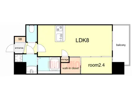 セレニテ神戸西エクラ(1LDK/3階)の間取り写真