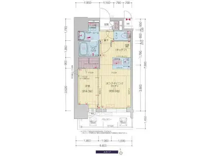 プレサンス新栄ユリシス(1LDK/9階)の間取り写真