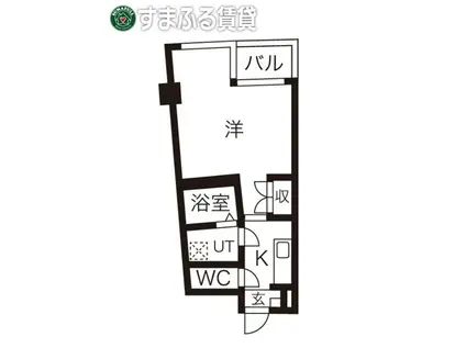 カーサヨサミ(1K/3階)の間取り写真