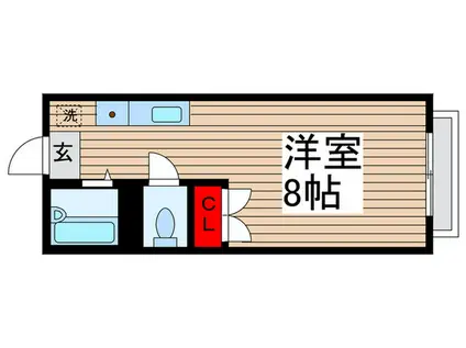 エステートピア・グリーン(ワンルーム/2階)の間取り写真