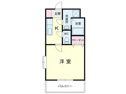 GRANDPIA(1K/1階)の間取り写真