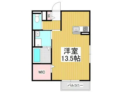 MAISON SOLEIL(ワンルーム/2階)の間取り写真