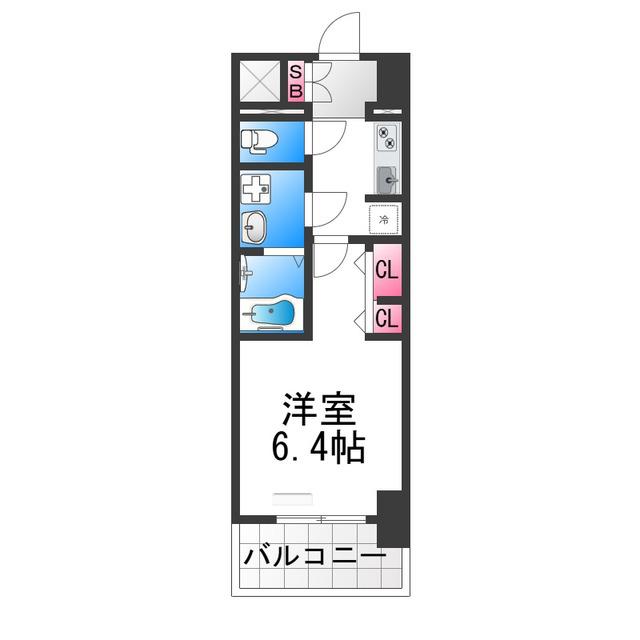 S-RESIDENCE堺ALTKLAS(1K/11階)の間取り写真
