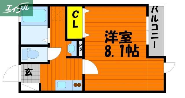 ARROWS SQUARE今保 C棟(1K/2階)の間取り写真