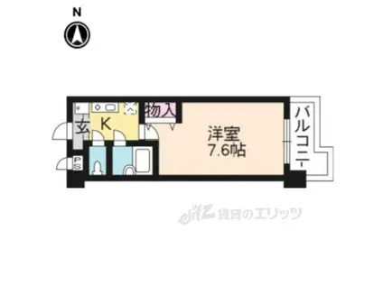 グレースヒル大枝(1K/1階)の間取り写真