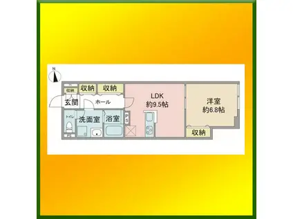 グラン エス(1LDK/1階)の間取り写真