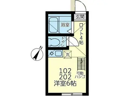 ユナイトアンゼンブラバス(ワンルーム/1階)の間取り写真