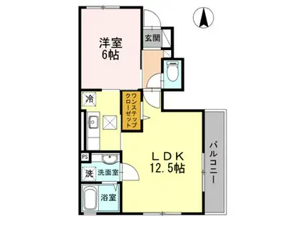 富士一番館(1LDK/1階)の間取り写真