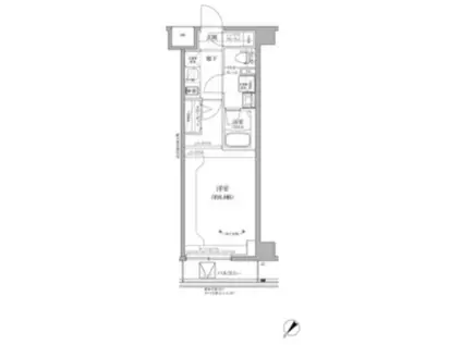 リルシア グランデ 川崎大師公園(1K/2階)の間取り写真