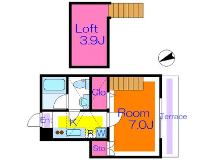 LE・COCON(1K/1階)の間取り写真