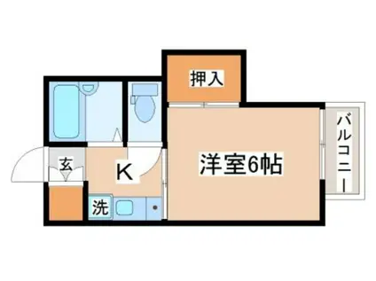 シーサイド西舞子B棟(1K/2階)の間取り写真