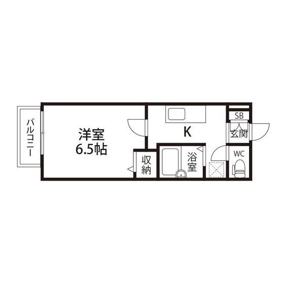 キャラウェイワカバ(1K/2階)の間取り写真