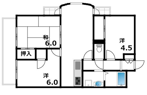 プラザインペリアル(3LDK/3階)の間取り写真