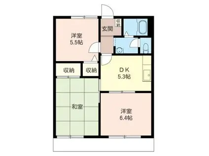 シャルマンハイツA棟(3K/1階)の間取り写真