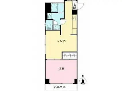 栄マンション(1LDK/3階)の間取り写真