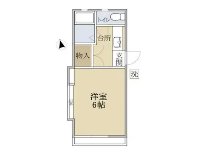 コーポ松庵(1K/1階)の間取り写真