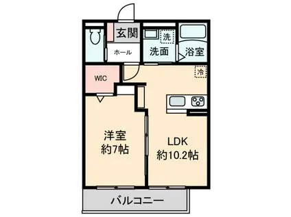 PATRIA(1LDK/2階)の間取り写真