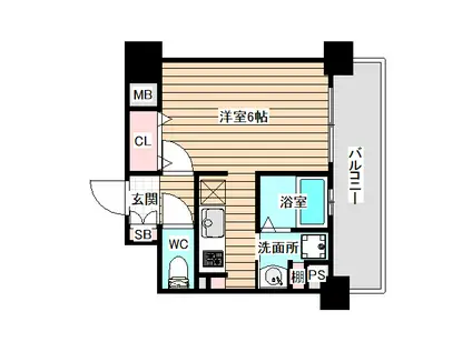 ジュネーゼ野田エコール(ワンルーム/7階)の間取り写真