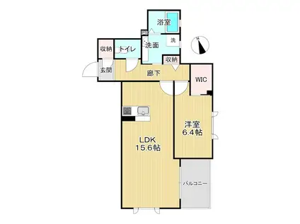 YOUVII(1LDK/1階)の間取り写真