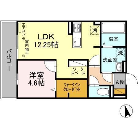 AALIIアアリイIII(1LDK/3階)の間取り写真
