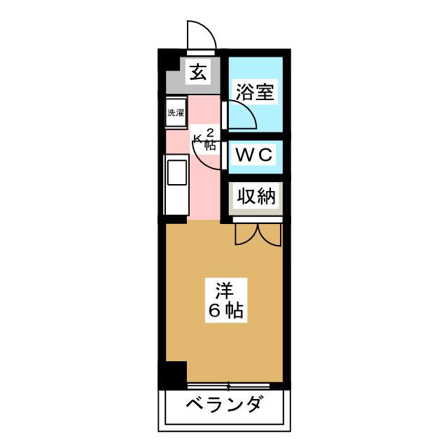 コーポ袖山(ワンルーム/1階)の間取り写真